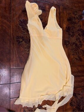 White Fox Boutique Pale Yellow Mini Dress
